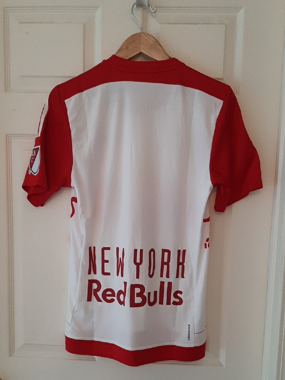 adidas Vintage Red & White New York Red Bulls Soccer Jersey - Picture 2 of 7